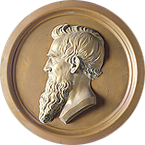 Coin with the silhouette of the founder of Cornell University, Ezra Cornell